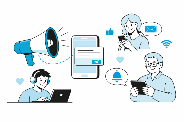 Broadcasting messages to connected users